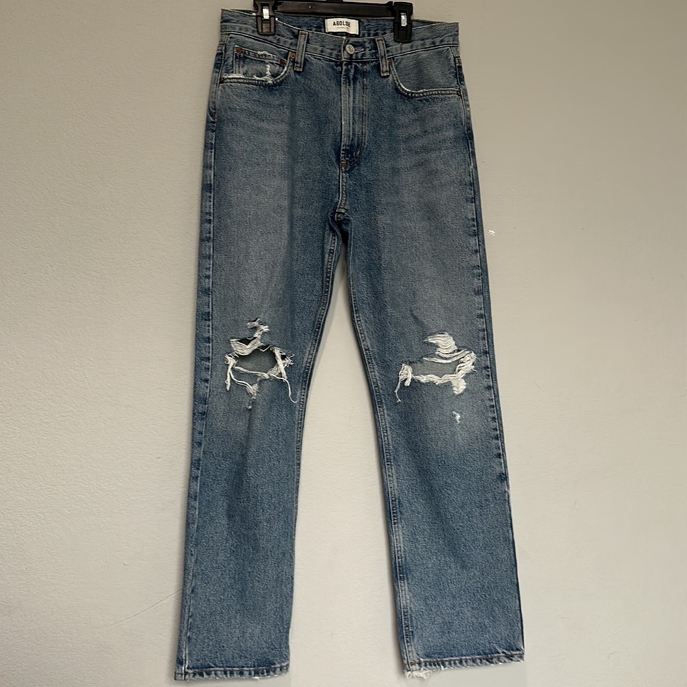 Agolde Light Blue High Rise Jeans - Picture 6 of 8
